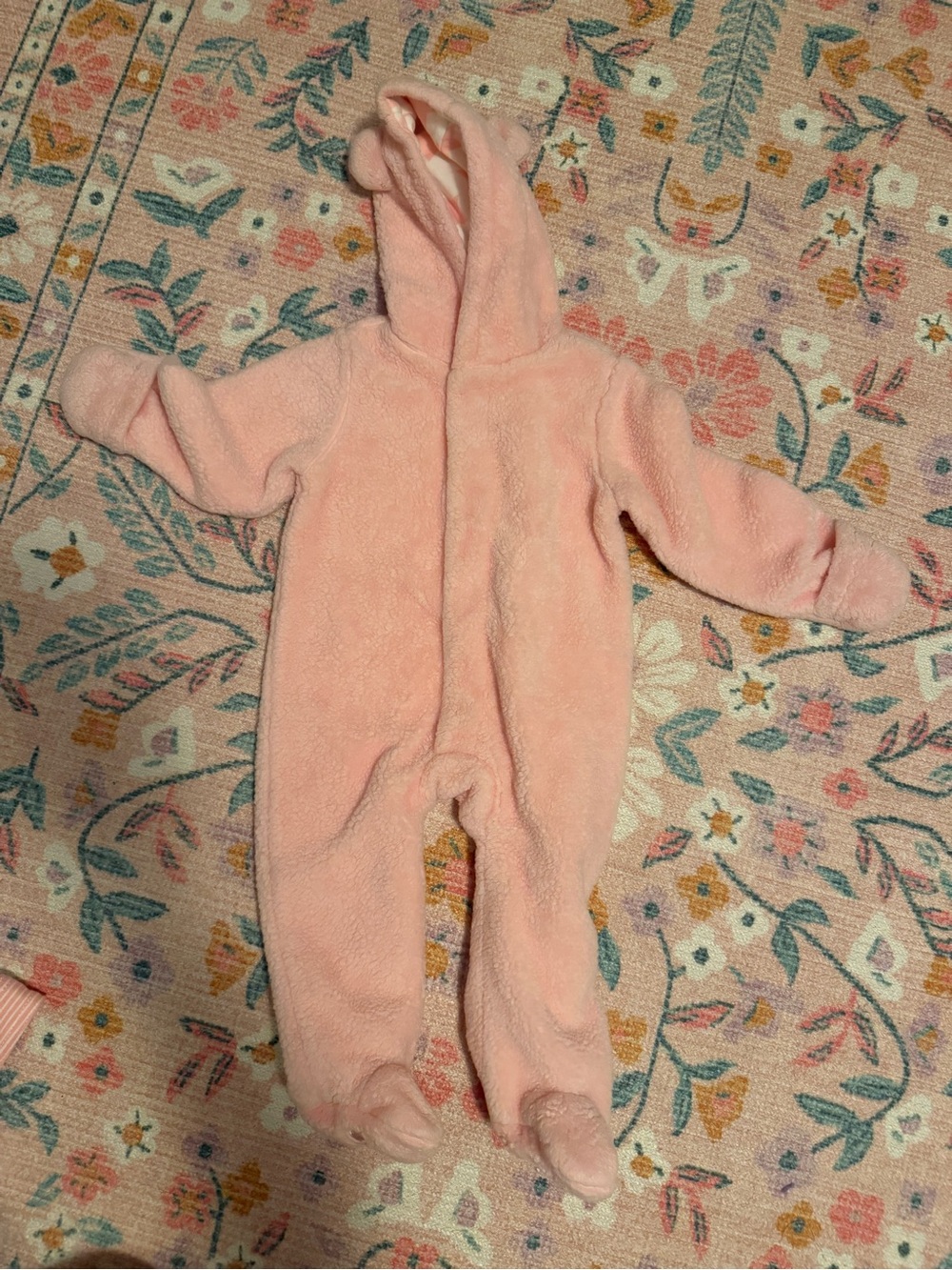 Magnetic Me Cozy Plush Hooded Footed One-Piece in Pink